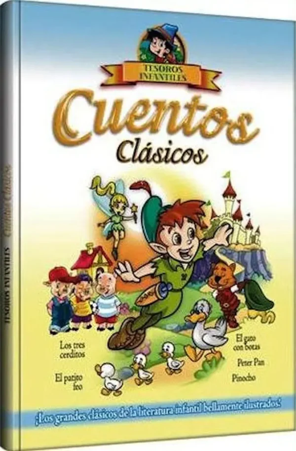 CUENTOS CLÁSICOS, Tesoros Infantiles Celeste